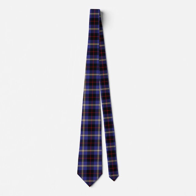 Scottish Clan Hill Tartan Plaid Tie (Front)
