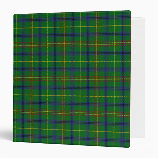 Scottish Clan Holmes Tartan Plaid Binder (Front/Inside)
