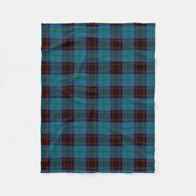 Scottish Clan Home Tartan Plaid Fleece Blanket (Front)