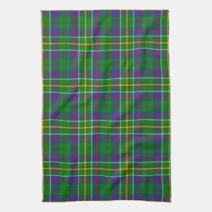 Scottish Clan Hunter Tartan Plaid Kitchen Towel