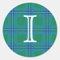 Scottish Clan Irvine Irwin Tartan With Monogram