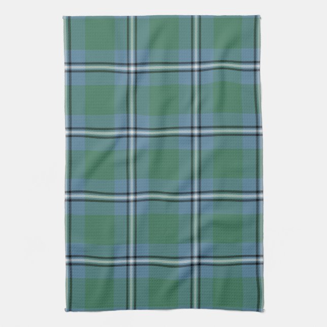 Scottish Clan Irvine of DrumTartan Plaid Kitchen Towel (Vertical)