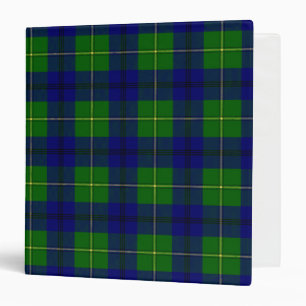 Scottish Clan Johnston Tartan Plaid Binder