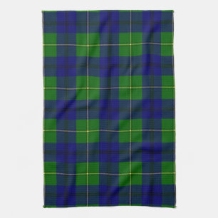 Scottish Clan Johnston Tartan Plaid Kitchen Towel