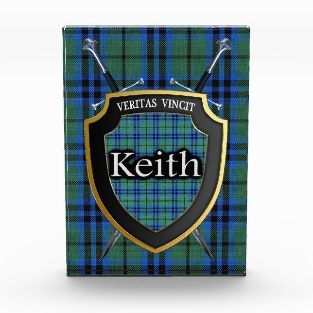 Scottish Clan Keith Tartan Photo Block (Front)