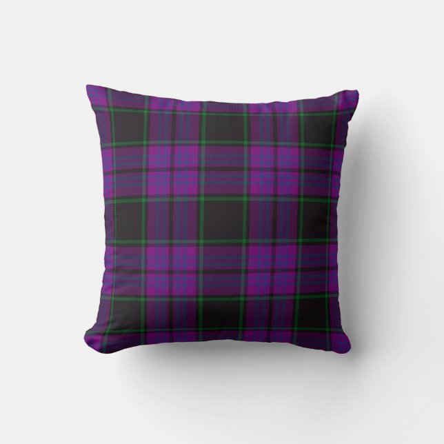 Scottish Clan Laird Tartan Plaid Throw Pillow (Front)