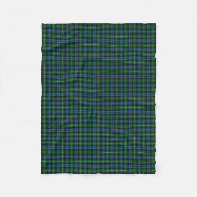 Scottish Clan Lamont Classic Tartan Fleece Blanket (Front)
