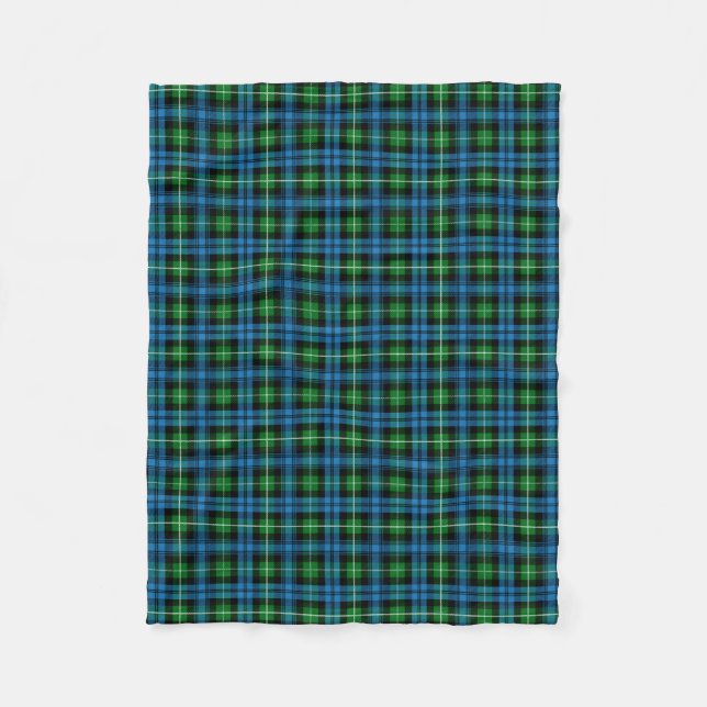 Scottish Clan Lamont Tartan Plaid Fleece Blanket (Front)