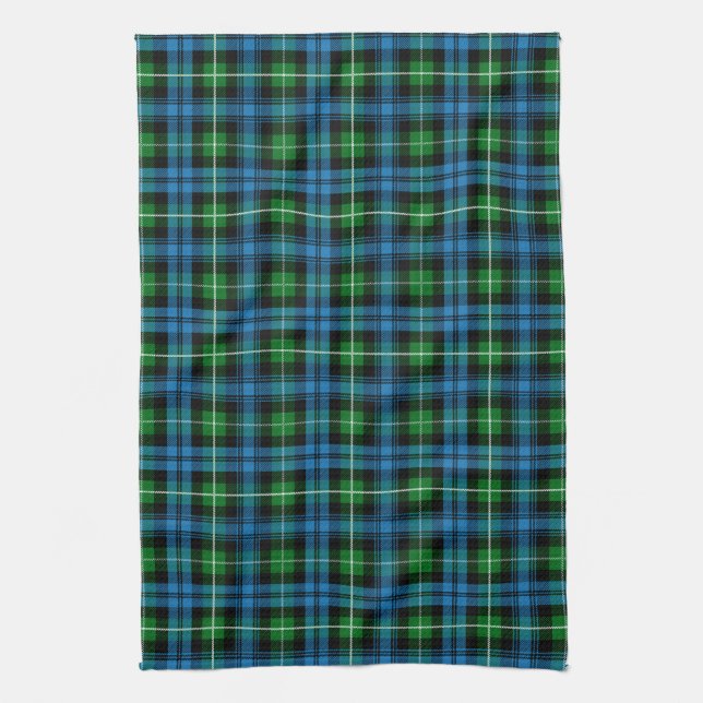 Scottish Clan Lamont Tartan Plaid Kitchen Towel (Vertical)