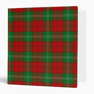 Scottish Clan Lennox Tartan Plaid Binder