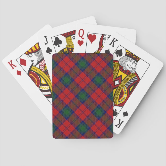 Scottish Clan Lindsay Tartan Deck Playing Cards (Back)