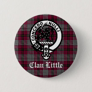 Scottish Clan Little Crest Badge and Tartan Custom 2 Inch Round Button