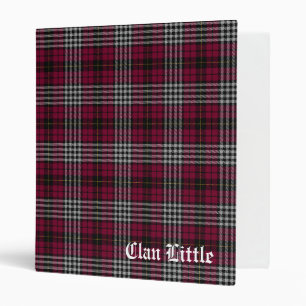 Scottish Clan Little Tartan Plaid Custom Binder