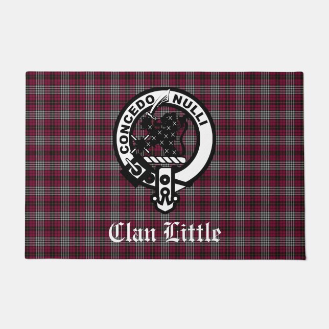 Scottish Clan Little Tartan Plaid Custom  Doormat (Front)
