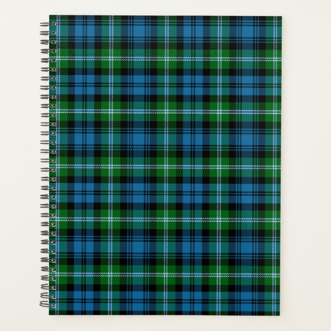 Scottish Clan Lyon Tartan Plaid Planner (Front)