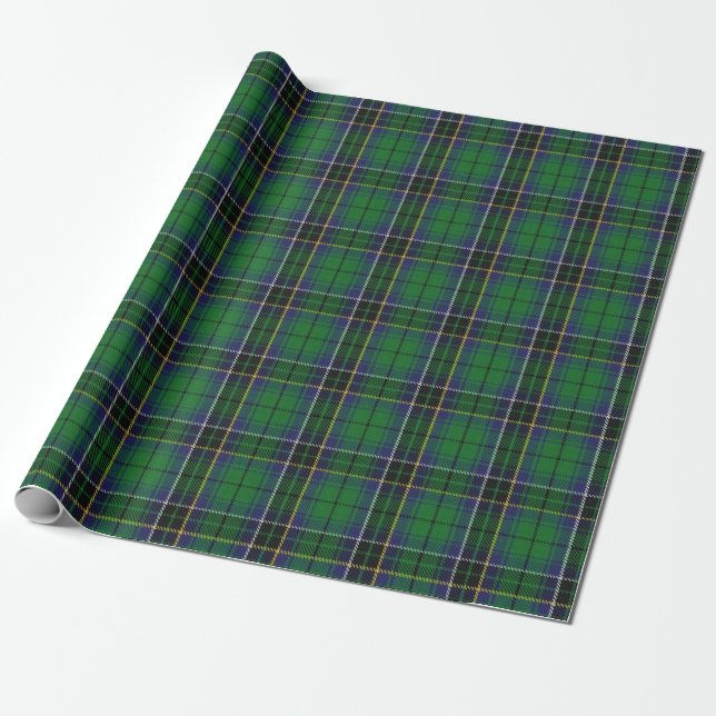 Scottish Clan MacAlpine MacAlpin Tartan Wrapping Paper (Unrolled)
