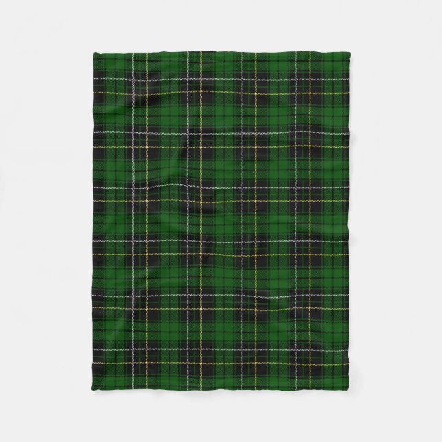 Scottish Clan MacAlpine Tartan Plaid Fleece Blanket (Front)