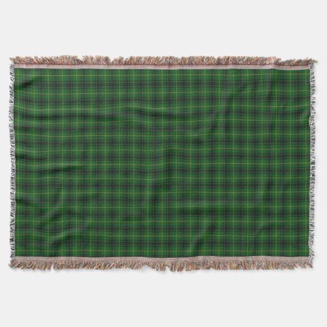 Scottish Clan MacArthur Tartan Throw Blanket (Front)