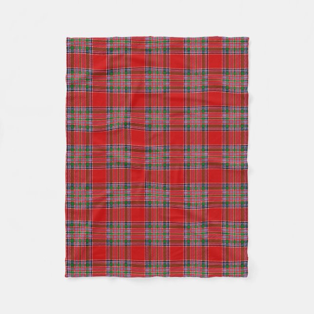 Scottish Clan MacBean Tartan Plaid Fleece Blanket (Front)