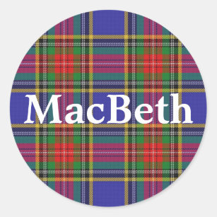 Scottish Clan MacBeth Tartan Plaid Classic Round Sticker