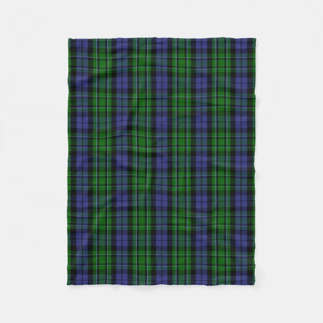 Scottish Clan MacCallum Tartan Plaid Fleece Blanket (Front)