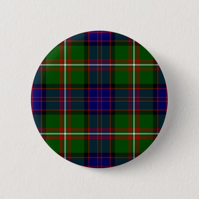 Scottish Clan MacDonald of Clanranald Tartan 2 Inch Round Button (Front)