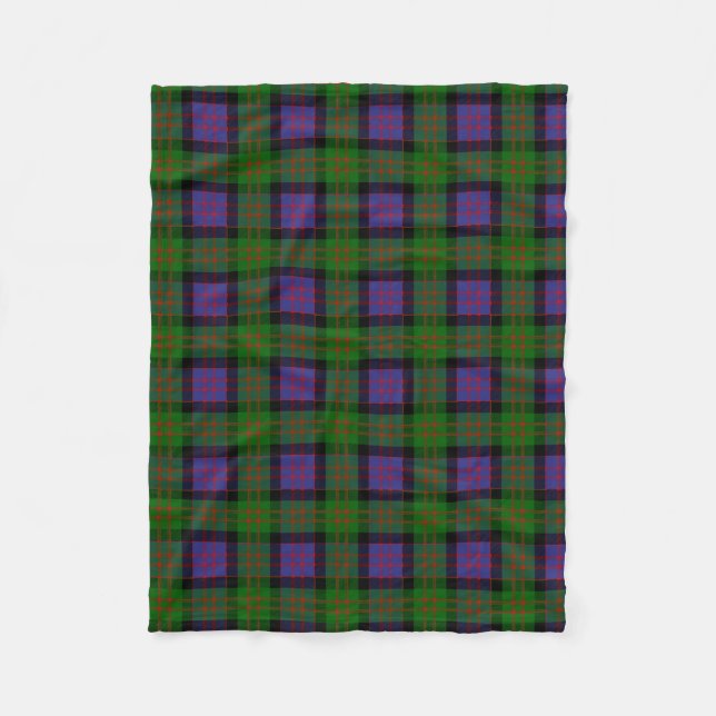 Scottish Clan MacDonald Tartan Plaid Fleece Blanket (Front)