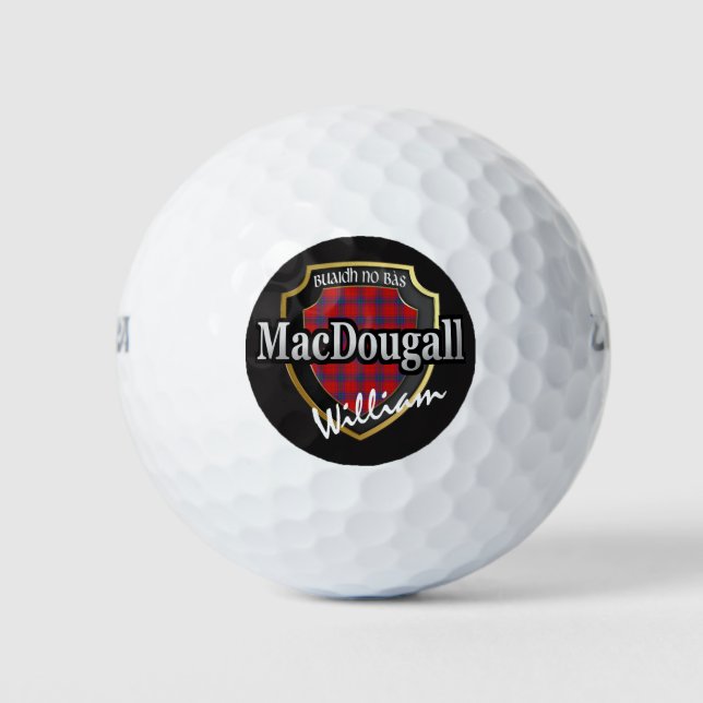 Scottish Clan MacDougall Personalize Your Name Golf Balls (Front)