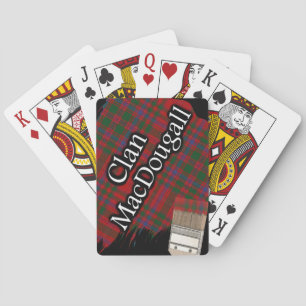 Scottish Clan MacDougall Tartan Paint Brush Playing Cards