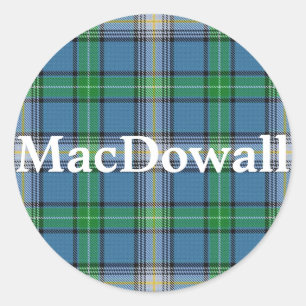Scottish Clan MacDowall Tartan Plaid Classic Round Sticker
