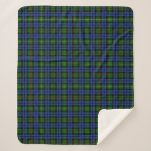 Scottish Clan MacEwan Tartan Plaid Sherpa Blanket