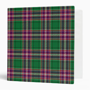Scottish Clan MacFarlane Hunting Tartan Plaid Binder