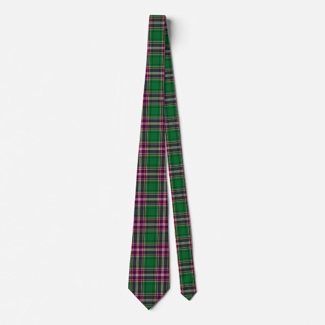 Scottish Clan MacFarlane Hunting Tartan Plaid Tie (Front)