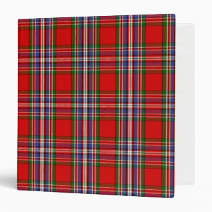 Scottish Clan MacFarlane Red Tartan Plaid Binder