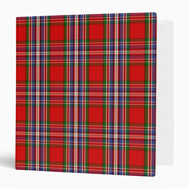 Scottish Clan MacFarlane Red Tartan Plaid Binder (Front/Inside)