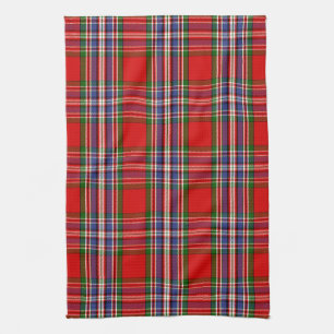Scottish Clan MacFarlane Red Tartan Plaid Kitchen Towel