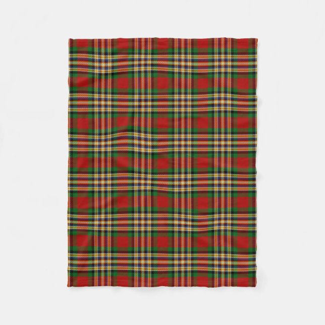 Scottish Clan MacGill Tartan Plaid Fleece Blanket (Front)