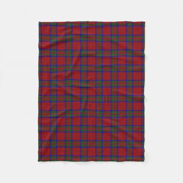 Scottish Clan MacGillivray Classic Tartan Fleece Blanket (Front)