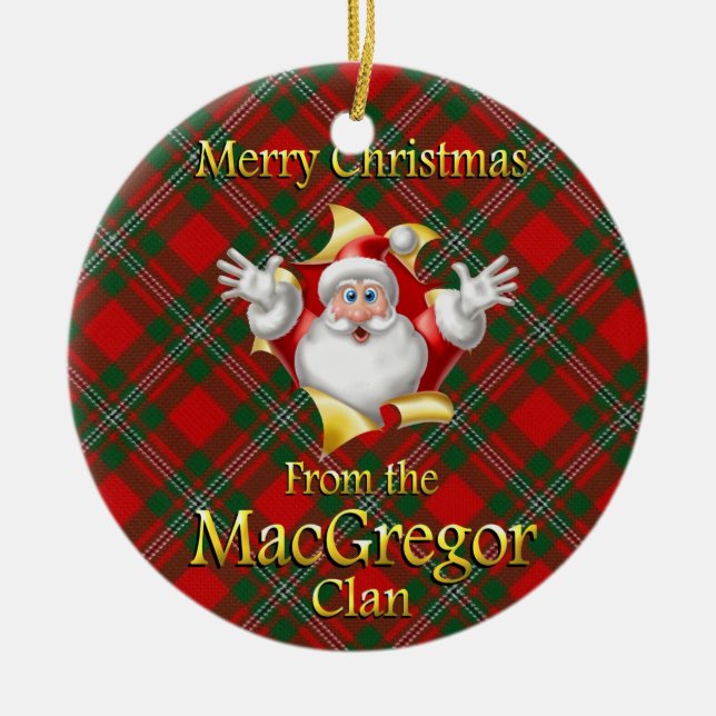 Scottish Clan MacGregor Christmas Ornament (Front)