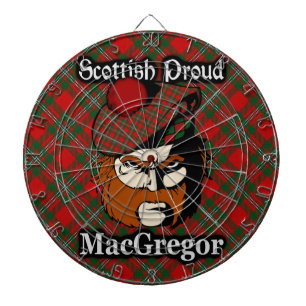 Scottish Clan MacGregor Tartan Dartboard
