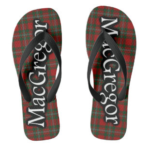 Scottish Clan MacGregor Tartan Flop Flops Flip Flops