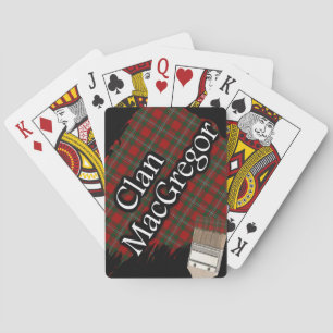 Scottish Clan MacGregor Tartan Paint Brush Playing Cards