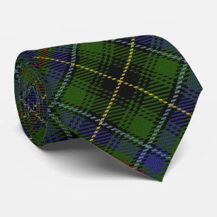 Scottish Clan MacInnes Letter M Monogram Tartan Tie