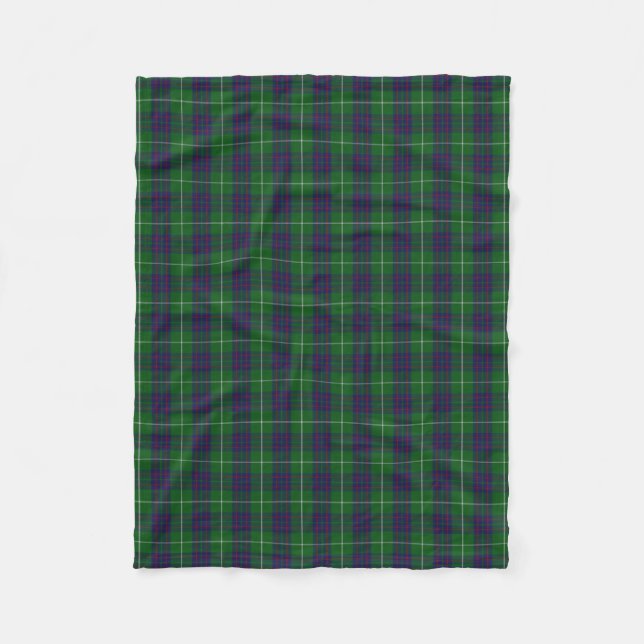 Scottish Clan MacIntyre Classic Tartan Fleece Blanket (Front)