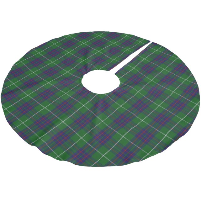 Scottish Clan MacIntyre Tartan Brushed Polyester Tree Skirt (Angled)