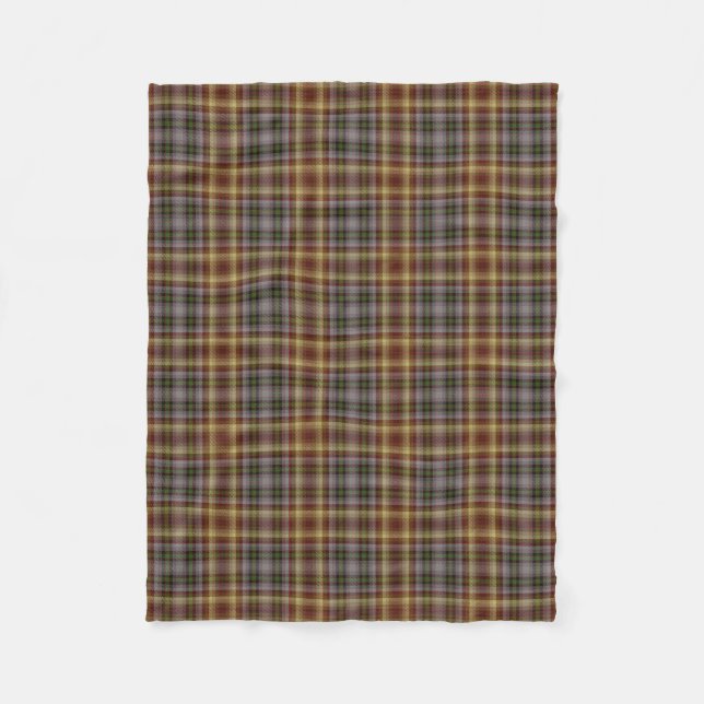 Scottish Clan MacKay of Strathnaver Tartan Plaid Fleece Blanket (Front)