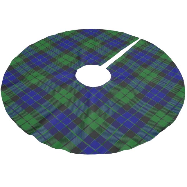 Scottish Clan MacKay Tartan Brushed Polyester Tree Skirt (Angled)