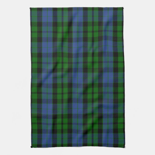 Scottish Clan MacKay Tartan Plaid Kitchen Towel (Vertical)