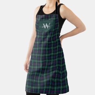 Scottish Clan MacKenzie Tartan Plaid Monogrammed Apron