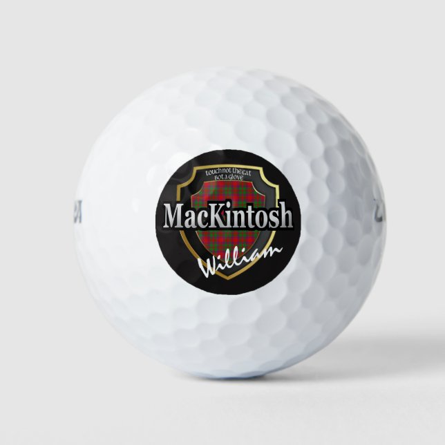 Scottish Clan MacKintosh Personalize Your Name Golf Balls (Front)